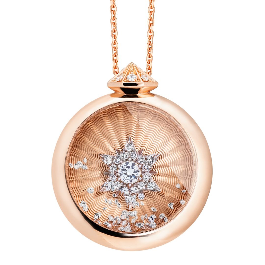 Dreamys Star Collier | 18k rose gold with Dancing Diamonds | Handmade in Germany 37